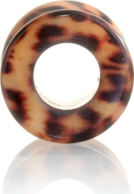 Produktbild von Karisma Ohr Flesh Plug Tunnel Piercing Acryl Leopard Braun T6357 - 8.0 Millimeter