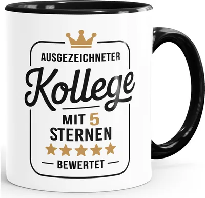 Produktbild von Tasse Bester Kollege Bürotasse Geschenk Lieblingskollege Abschied Dankeschön lustige Kaffeebecher Keramik MoonWorks®