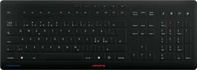 Image de Cherry STREAM PROTECT WIRELESS - Taille complète (100%) - Sans fil - RF Wireless - Commutateur à ciseaux - QWERTY,