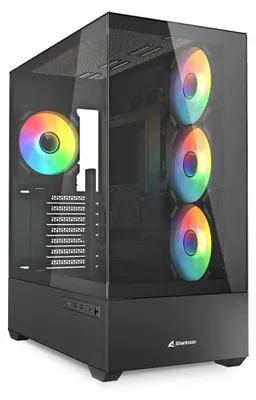 Zdjęcie produktu dla Sharkoon 4044951041695 Sharkoon Gehäuse AK6  RGB           ATX       1xGlas   schwa