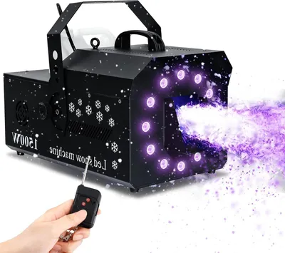 Productafbeelding van Sneeuwmachine - Sneeuwvlok Maker - Feestelijke Sfeer Creëren - Met LED Verlichting - 9.67 kg - Zwart