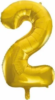 Produktbild von Idena Folienballon 2 gold 55x110cm