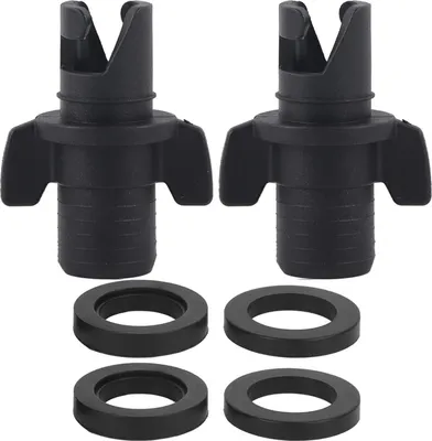 Produktbild von Kajak Luftventil Connector, Schwarzer Boot Ventil Adapter Boot Pumpe Adapter Luftpumpe Konverter Inflations Surfbrett Zubehör: Sportbedarf