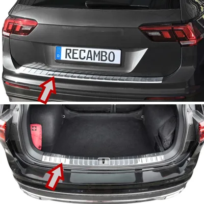 Immagine prodotto di Protezione paraurti in acciaio inox interna + esterna cromata adatta per VW Tiguan II | BJ dal 2016>
