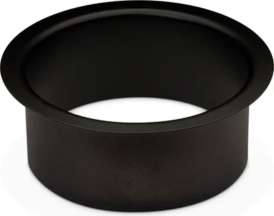 Produktbild von Müll Einwurfhülse Edelstahl matt schwarz lackiert Ø 180 mm Höhe 70 mm zum Einbau in Waschtisch oder Arbeitsplatten Abfalleinwurf-Ring