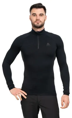 Produktbild von Odlo BL TOP Turtle neck l/s half zip PERFORMANCE WARM ECO SCHWARZ M