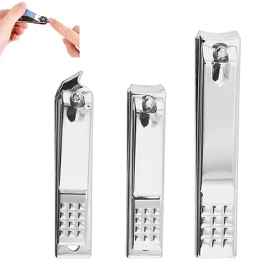 Immagine prodotto di Tagliaunghie - Set da 3 pezzi - Grandi tagliaunghie in acciaio inossidabile - 3 diverse dimensioni - Tagliaunghie per unghie delle mani e dei piedi - Per manicure e pedicure