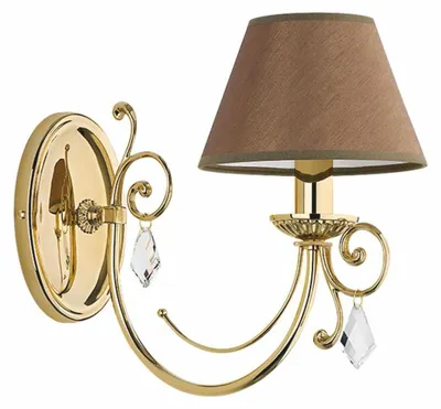 Zdjęcie produktu dla Casa Padrino barokowy kryształowy kinkiet złoty / brązowy h. 29 cm