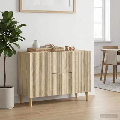 Immagine prodotto di Maison Exclusive - Credenza in rovere Sonoma 89 x 34,5 x 60 cm, materiale derivato dal legno