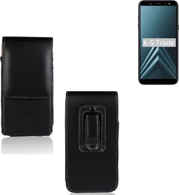 Produktbild von K-S-Trade Gürteltasche kompatibel mit Samsung Galaxy A6 (2018)  Schutz-Hülle Handy-Hülle mit Magnetverschluss  Holster in schwarz