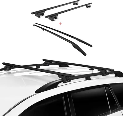 Zdjęcie produktu dla Relingi dachowe + bagażnik dachowy do Subaru XV 2012-2018 aluminium czarne 4x