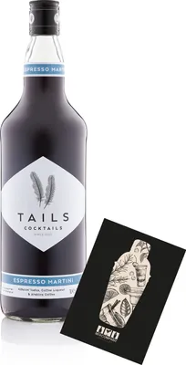 Produktbild von Tails Cocktails Espresso Martini 1L (14,9% Vol) Fertig Cocktail Ready to Drink Mit Mixcompany Grußkarte- [Enthält Sulfite]
