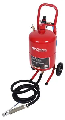 Immagine prodotto di KRAFT&DELE | Sabbiatura, sabbiatrice da 19 litri, sabbiatrice mobile con accessori, ugelli in Vetroceramica, tubo per sabbiatura, lunghezza del tubo flessibile, unità di sabbiatura a sifone
