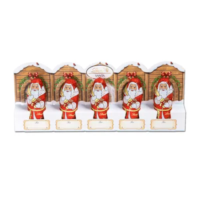 Obrázek produktu pro Lindt Mini Santas z alpské mléčné čokolády 50g