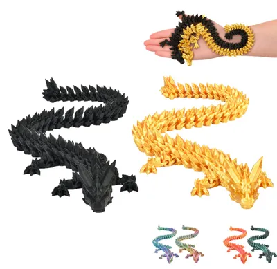 Obrázek produktu pro Set 2 draků 3D – dekorační figurky 30 cm | Fantasy sbírka | 14+ – BLACK+GOLD