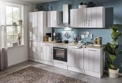 Produktbild von Küche Küchenzeile Küchenblock Landhaus Lärche Weiß Anton 310 cm Respekta