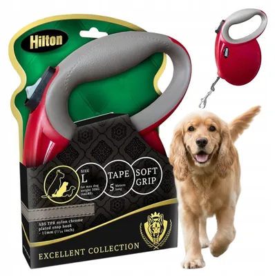 Produktbild von HILTON Smart dog L (30kg) - automatikleine - bordeaux-grau - 5 m