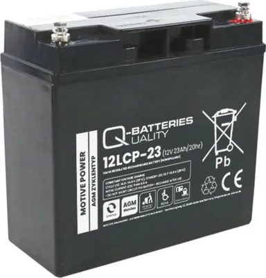 Produktbild von Q-Batteries 12LCP-23 / 12V - 23Ah Blei Akku Zyklentyp AGM - Deep Cycle VRLA Schraubanschluss M5