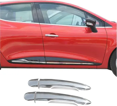 Obrázek produktu pro Kryty klik dveří pro Renault Clio 2012-2019 dvoudveřové nerezové 4x