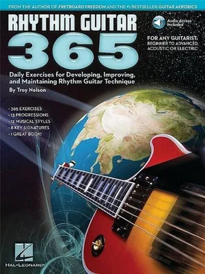 Obrázok produktu pre Rhythm Guitar 365 Daily Exercises for Rhythm Guitar Technique Chord Theory Strumming Fingerpicking and Progressions with Online Audio Hal Leonard Guitar Method
