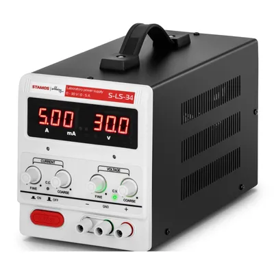 Zdjęcie produktu dla Laboratoryjny zasilacz regulowany, 0-30 V - 0-5 A | S-LS-34