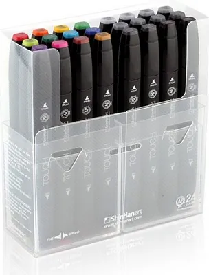 Image de Marqueurs alcool double face Fine & Chisel TOUCH, 24 pièces
