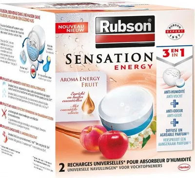 Image de 2 x recharges pour absorbeur d?humidité 3en1 fruits - Rubson - 2091846 - sensation