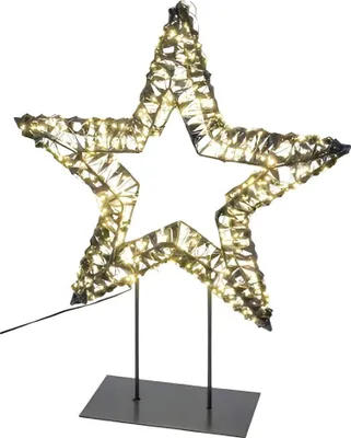 Produktbild von Sternförmige LED-Lichtdekoration, 300 Warmweiße LEDs, mit Timer, stehend
