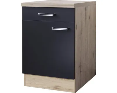 Obrázok produktu pre Kuchynská skrinka dolná s dvierkami Flex Well Santo šírka 60 cm antracit