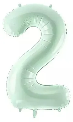 Imagen del producto de Globo de látex, número "2", 72 cm, color verde