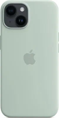 Produktbild von Apple iPhone 14 Hülle - Silikon - Soft Case, Backcover - Hellgrün