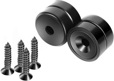 Obrázek produktu pro Sada magnetů, 17 mm, 4 kusy, černé provedení, do kanceláře, kuchyně a jako dekorace.