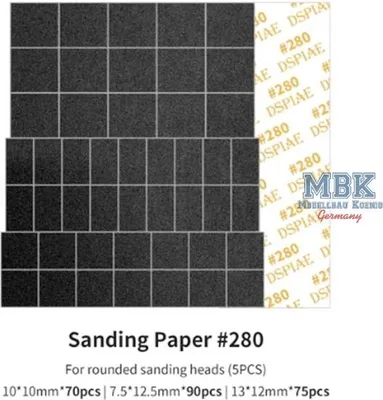 Obrázok produktu pre DSPIAE DSP-MSP-ES02 Brúsny papier pre brúsnu hlavicu s oblúkovým pohybom #280