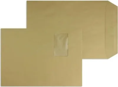 Produktbild von Versandtaschen C4 90g/qm gummiert Fenster VE=250 Stück braun
