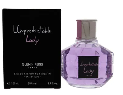 A perfume bottle and its box are displayed side-by-side against a white background.