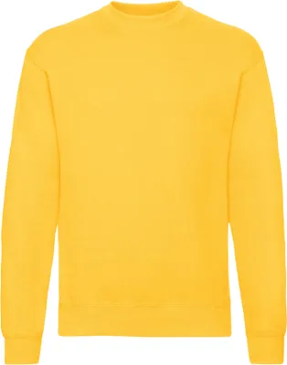 Productafbeelding van Fruit of the Loom - "Classic" sweatshirt voor heren/dames, uni, met aangezette mouwen, model LT1965 (maat S) (zonnebloemkleur)