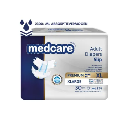 Obrázek produktu pro Medcare Premium inkontinenční pleny - velikost XL - 30 kusů - vysoká savost a pohodlí - Unisex