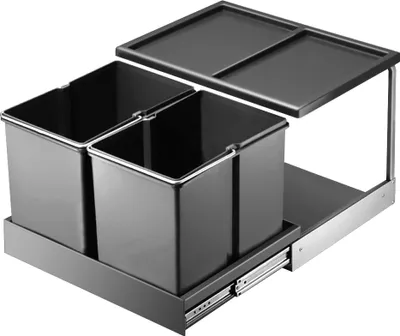 Image de Naber Double Shorty plus. Collecteur de déchets, anthracite.  - Poubelle