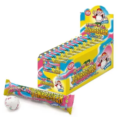 Produktbild von Zed Candy Kauwgom Tropical 40er Pack, 1652g – Fruchtiger Kaugummi-Mix