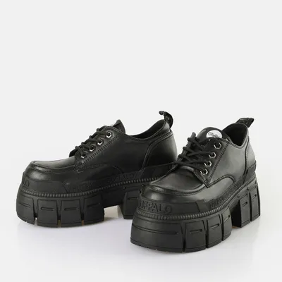 Zdjęcie produktu dla Buffalo Damskie Klasyczne Loafersy Gospher Lace Up 1622349 czarny