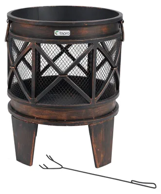 Tepro 1127 Feuerstelle Gracewood Terrassenofen Ofen Feuerkorb Kamingrill Gartenkamin Schwarz/bronze Feuerstellen Feuerkörbe 4011964011274 1127 237254