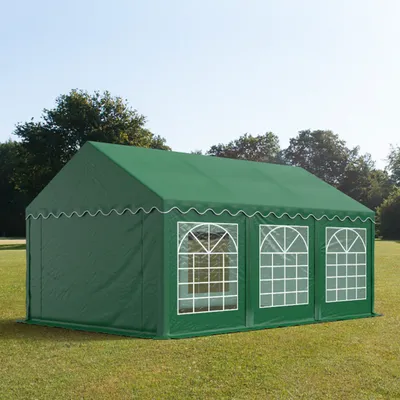Produktbild von TOOLPORT Partyzelt Festzelt 3x6 m Garten-Pavillon PVC Plane 700 N in dunkelgrün Wasserdicht