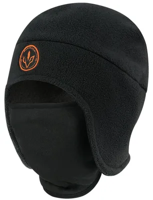 Produktbild von Wintermütze 2-in-1 Beanie mit Skimaske Ohrenklappe für Herren und Damen, Schwarz, Fleece