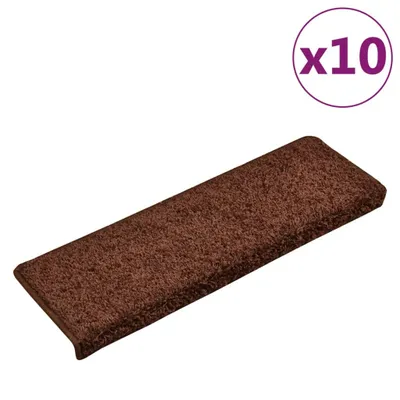 Produktbild von Stufenmatten 10 Stk. 65x21x4 cm Braun Rechteckiger Rand