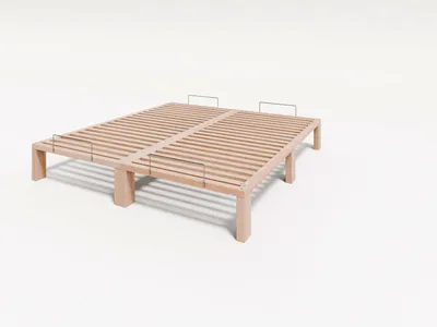 Produktbild von Gigapur G56 Doppelbett 180x200 cm Kiefer Natur Massivbett mit Lattenrost