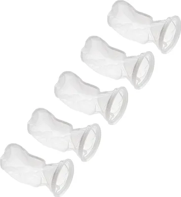 Produktbild von vhbw 5x Universal Filtersocke für Aquarien, Pools, Skimmer - Filterbeutel, Polyester, 18 x 21,5 cm, 150 Mikrometer Weiß