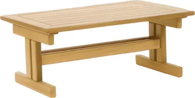 Zdjęcie produktu dla Jasnobeżowy stolik kawowy meble ogrodowe designerski drewniany stolik kawowy patio