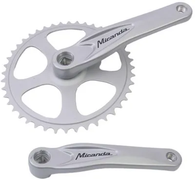 Obrázok produktu pre Kľuková súprava 44T Miranda Alfa 1 pre 3/32" reťaz - so 170mm kľukou - strieborná