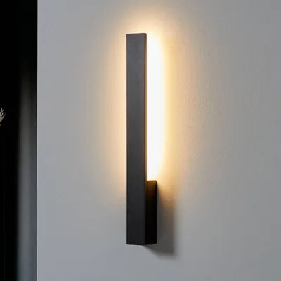 Produktbild von Arcchio Ivano LED-Wandleuchte, 42,5 cm, schwarz, Metall
