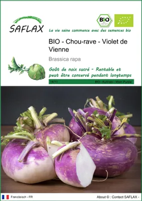Image de SAFLAX -- Chou-rave - Violet de Vienne - 600 graines - Brassica
